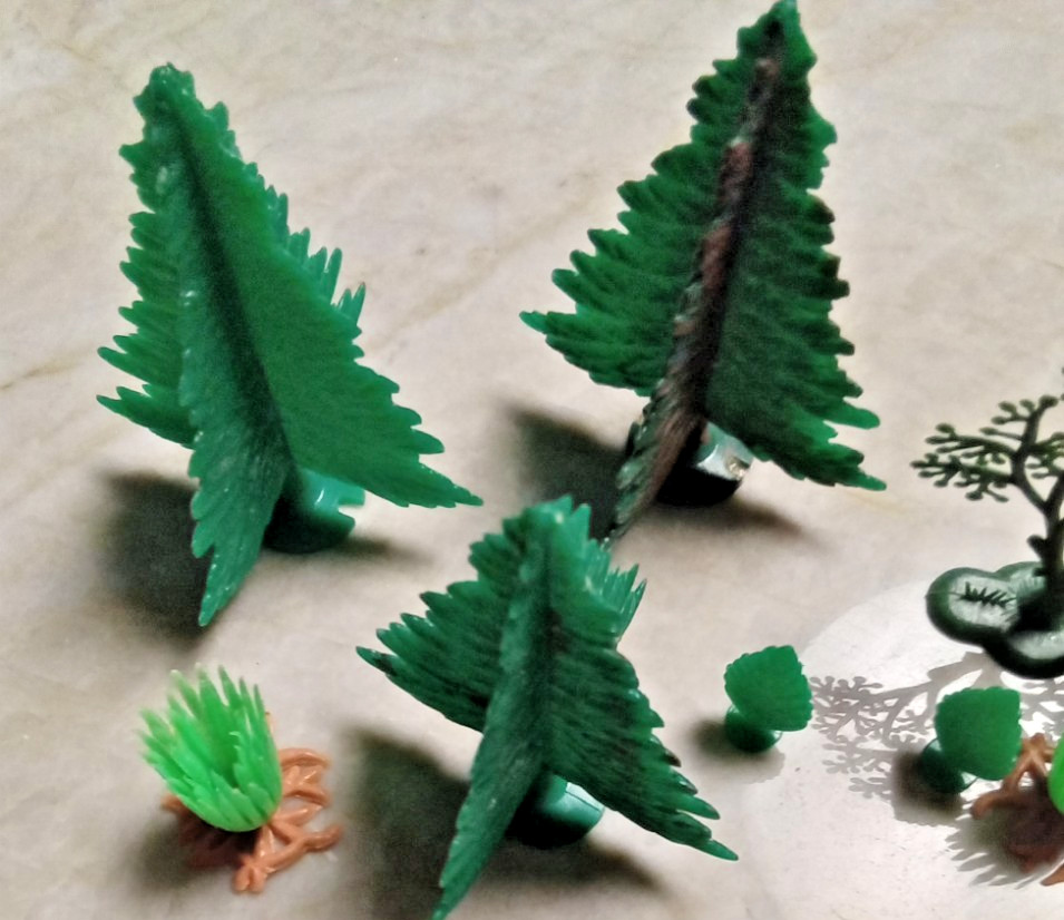 Vintage Assorted Lot Putz Platform Trees