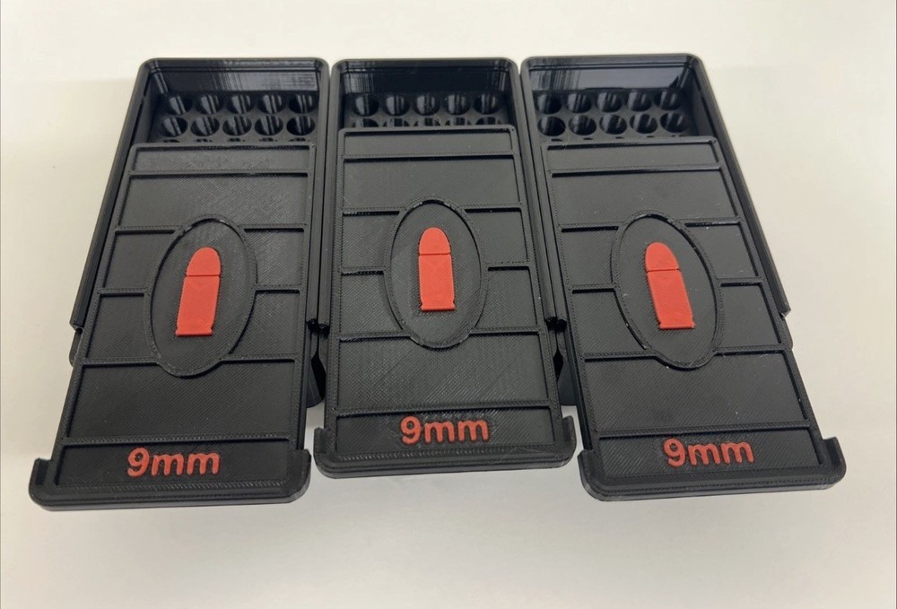 Stackable 9mm  Ammo Box 50rd Capacity (3 Pack)