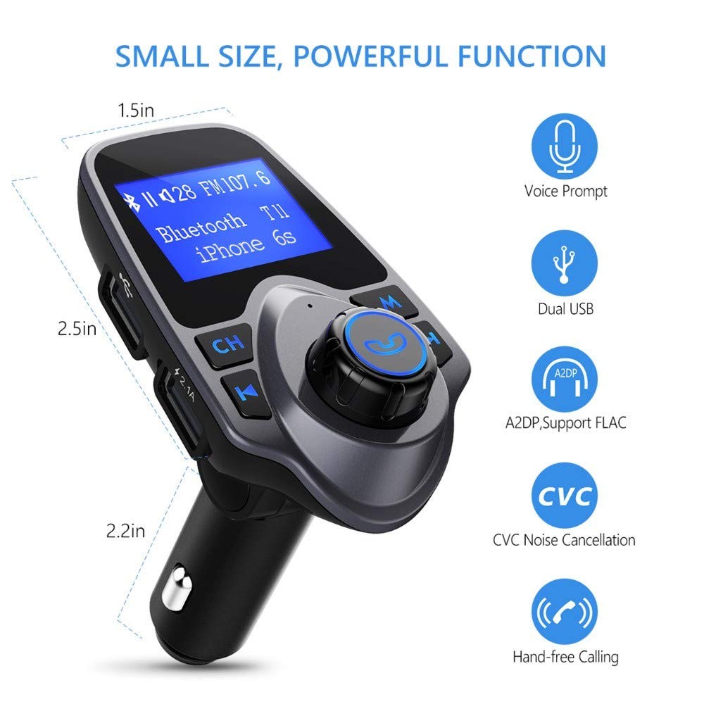 T11 Wireless Bluetooth FM Transmitter Handsfree Car Kit MP3 Player Wireless B...