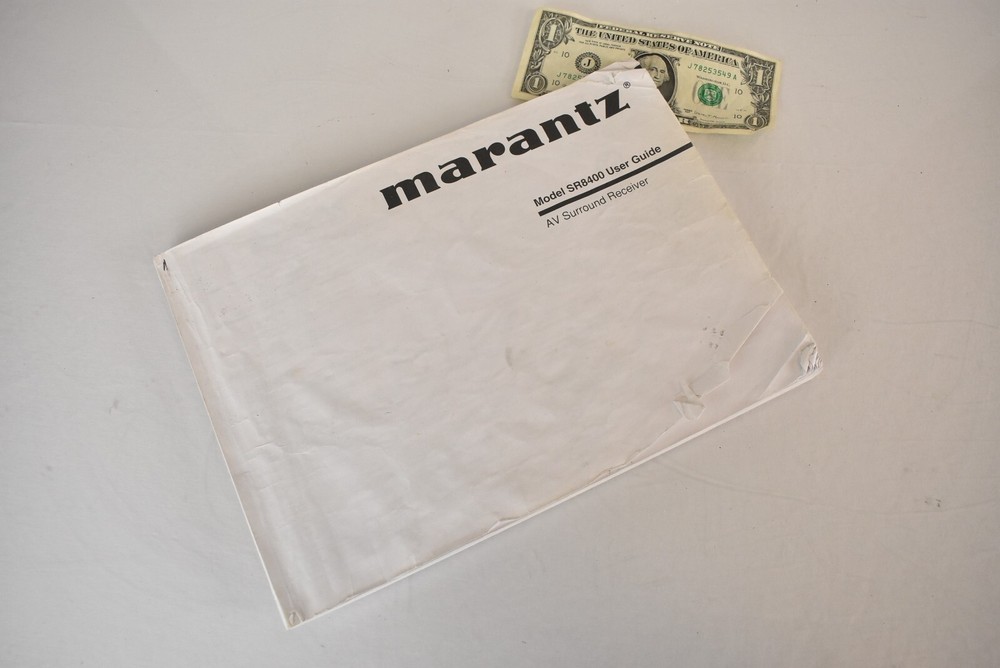 Original Marantz SR8400 Instruction Manual