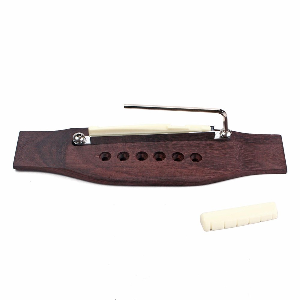 Durable Guitar String Bridge Shaft Saddle Nut Set For Steel String Folk Guitar B