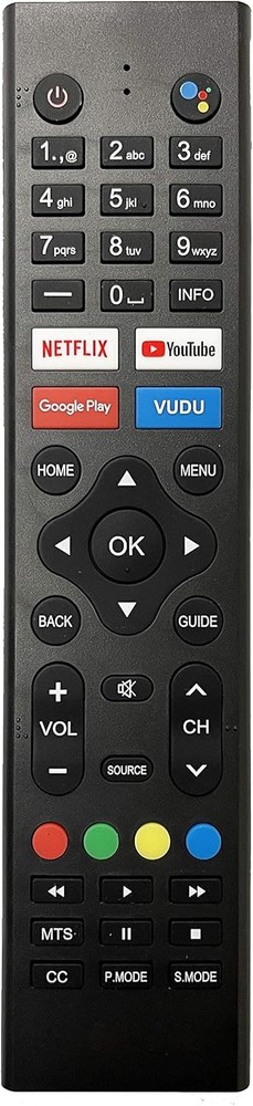 Remote Control Compatible with Sceptre Smart Android TV Black