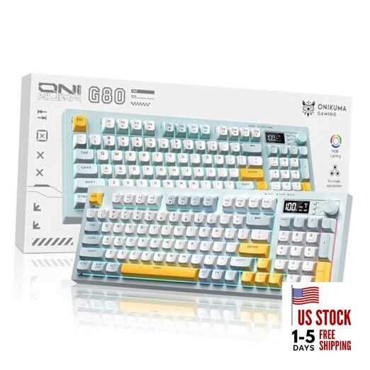 Wireless Keyboard Creamy Membrane with Rainbow Backlight,3-Mode Connectivity