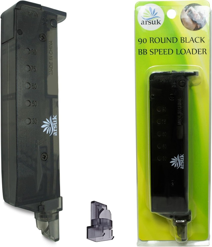 90-Round 6mm Airsoft Speed Loader - Compact Design with Universal Adapter