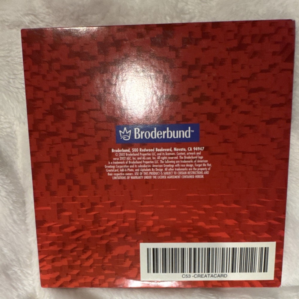 Broderbund CreataCard Select 6 DTP Software CD for Windows 95/98/Me/2000/XP
