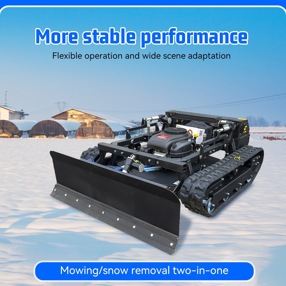 22hp robotic lawnmower on sale! Robotic snowplow on sale! Detachable push blade