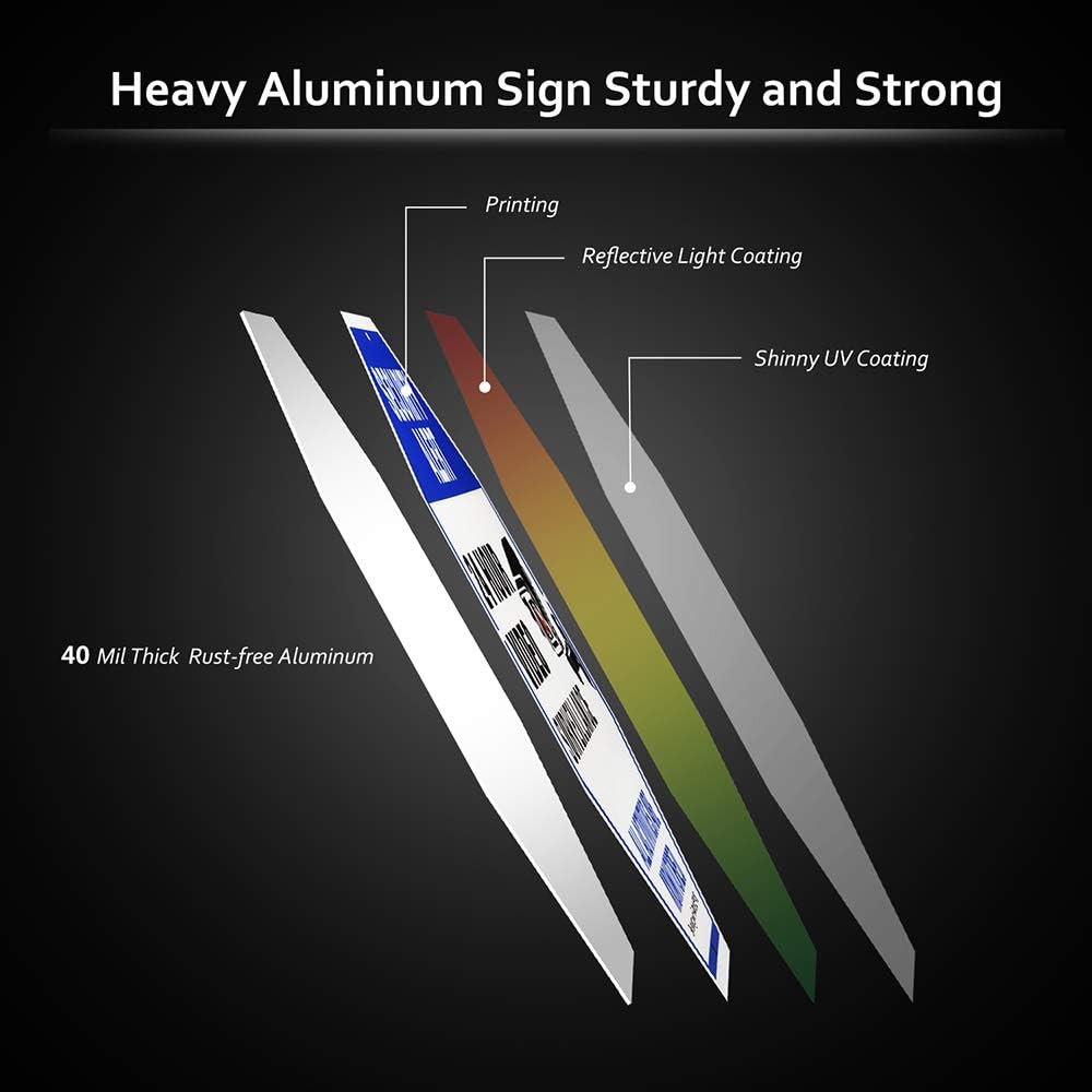 2-Pack Security Camera Sign, Video Surveillance Signs Outdoor, UV Printed 40 Mil