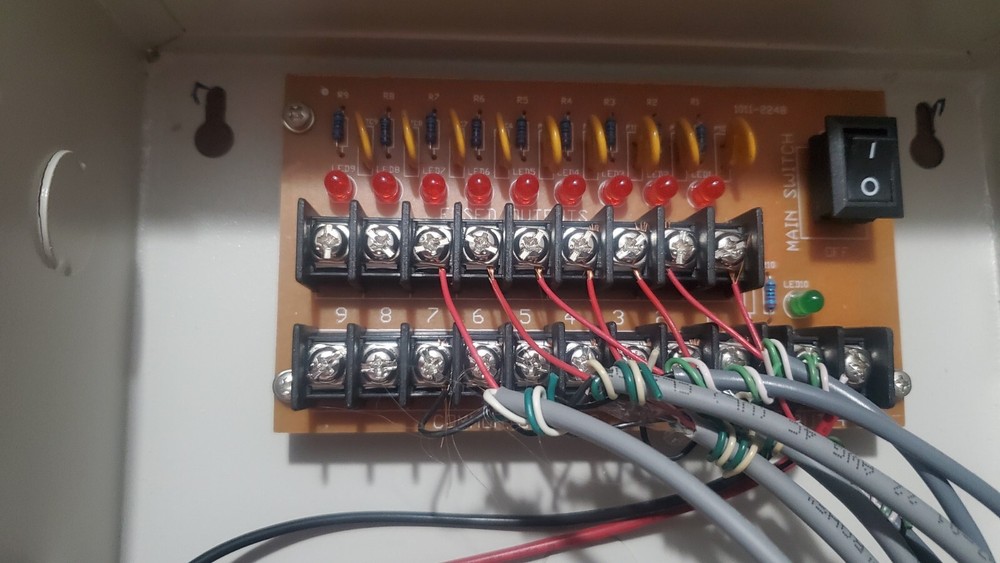 9 CH CCTV Security Camera Power Supply Box 12V DC