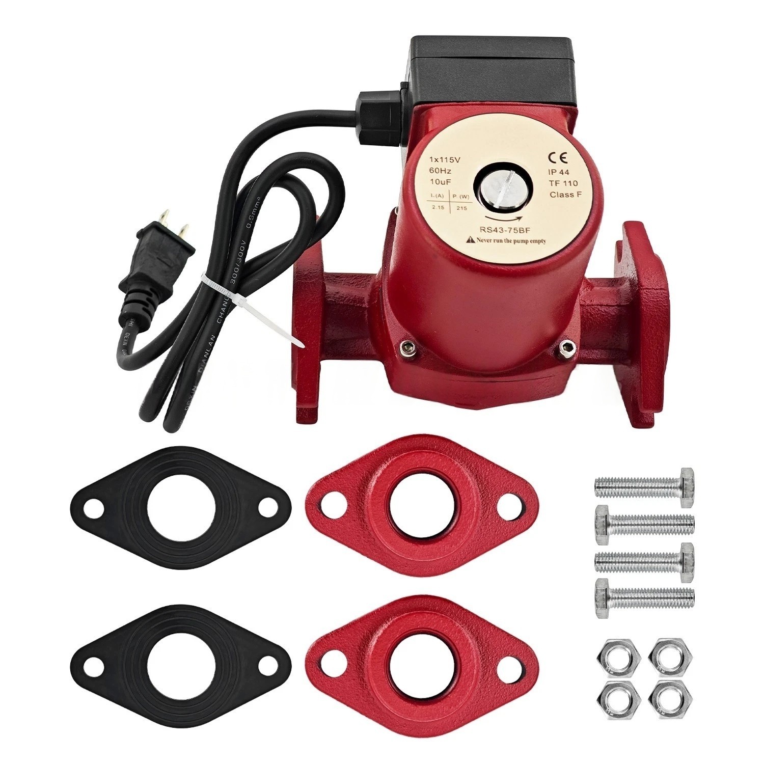 UP43-75BF Bronze Circulator Pump for Grundfos 115V 1-Speed 40.9GPM 1-1/2"Flange