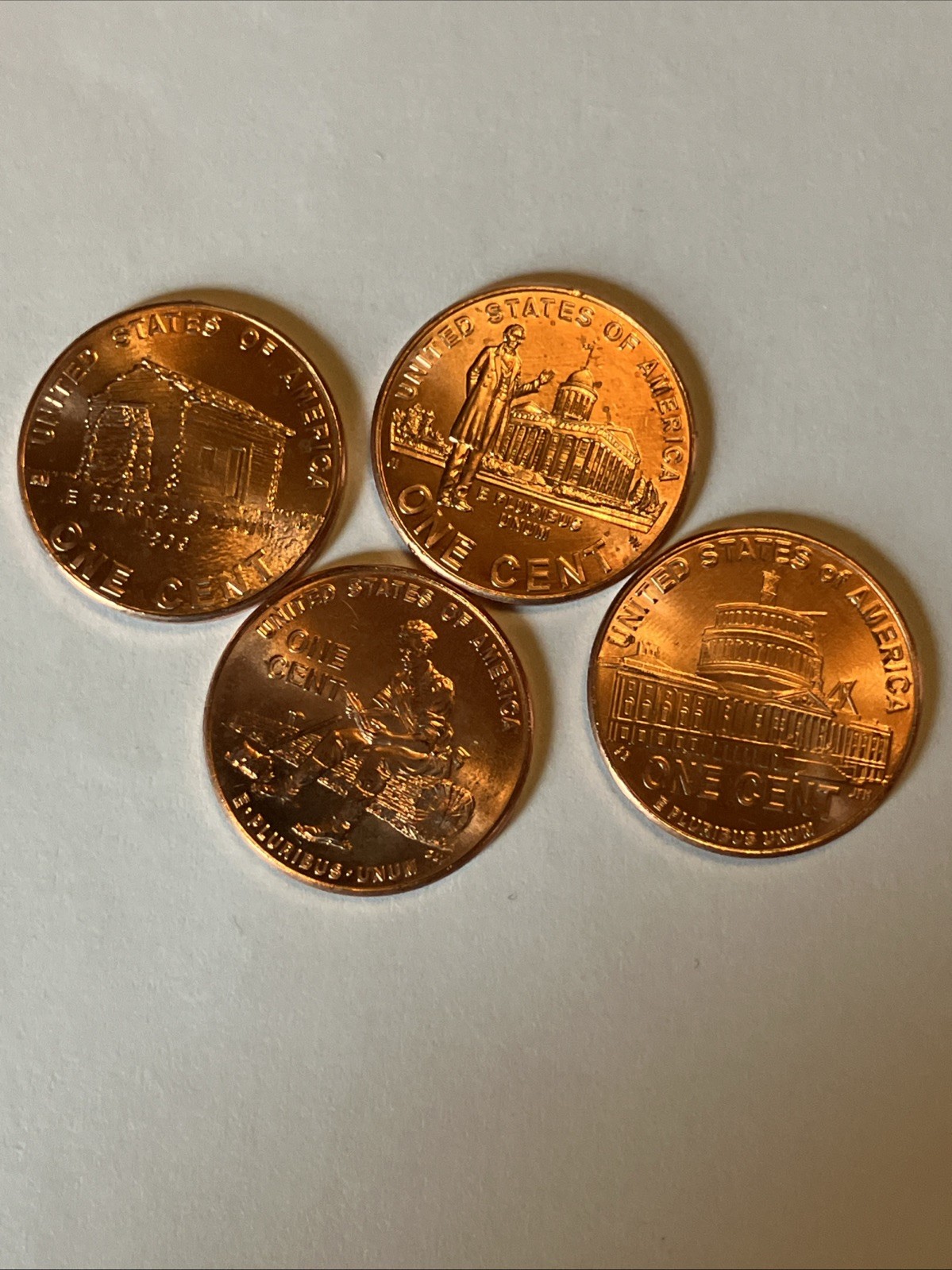 2009 P+Ds Lincoln Bicentennial Cent 4 Coin Set Brilliant Uncirculated