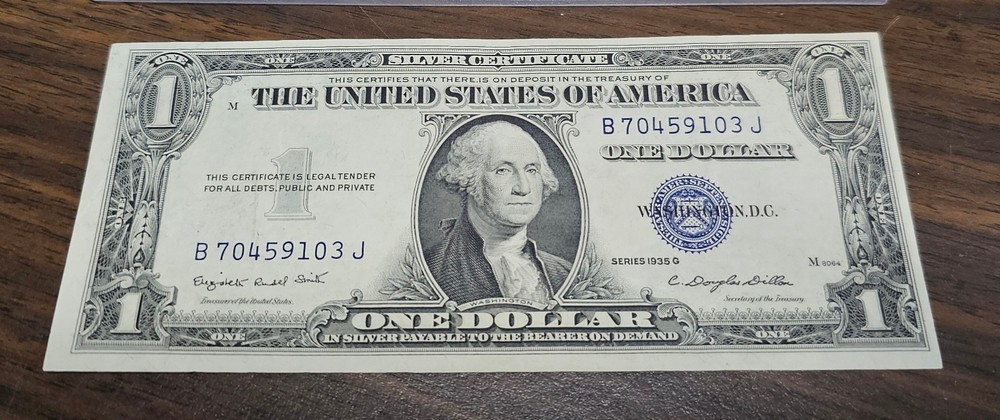 1935-G $1 Silver Certificate UNC as Pictured