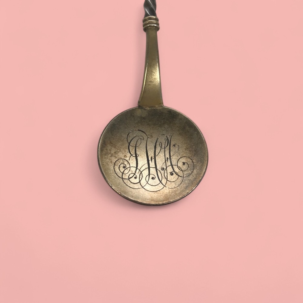 George Adam Scheid Austrian Champleve Enamel and Silver Spoon