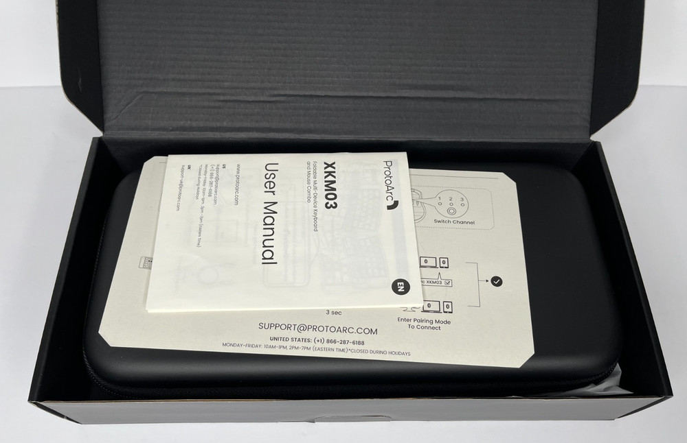 ProtoArc Foldable Keyboard & Mouse, XKM03 Folding Bluetooth Computer Keyboard