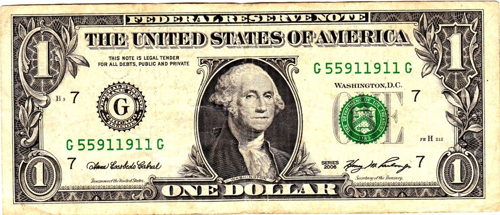 $1 2006 Fancy Serial G55911911G