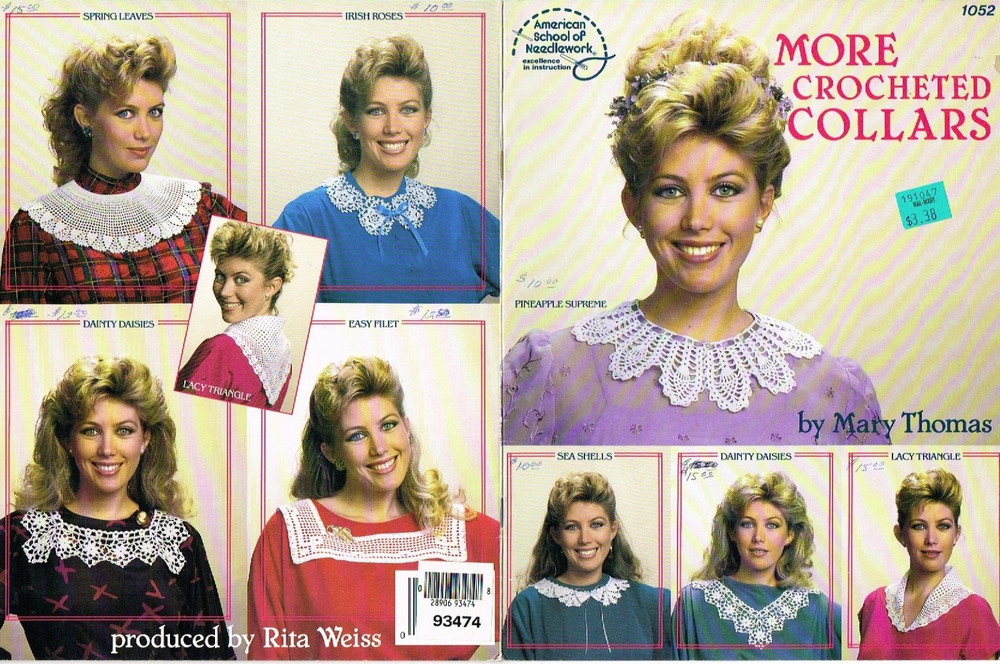 Crochet Pattern More Crocheted Collars Collar Patterns Mary Thomas 1987 Vintage