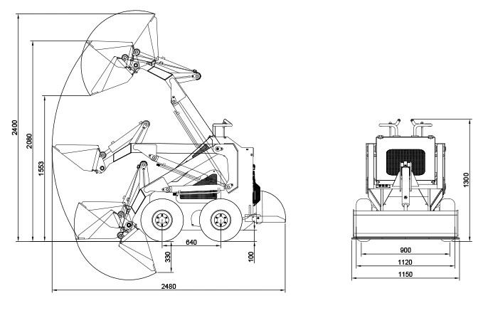 RS04 Rippa Mechanical Track loader, Kubota Z482 Engine