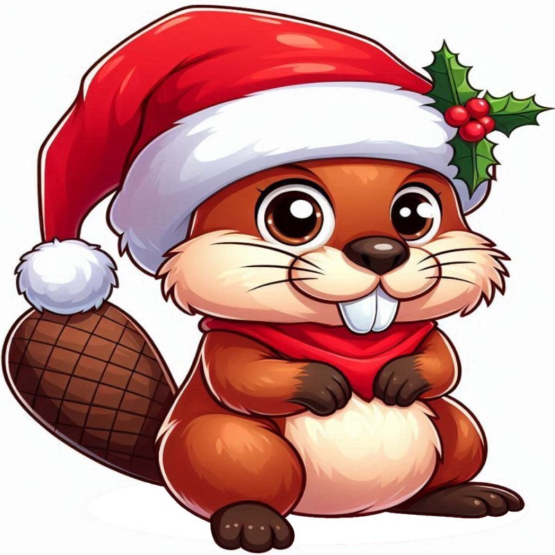 30 Custom Holiday Beaver Personalized Address Labels