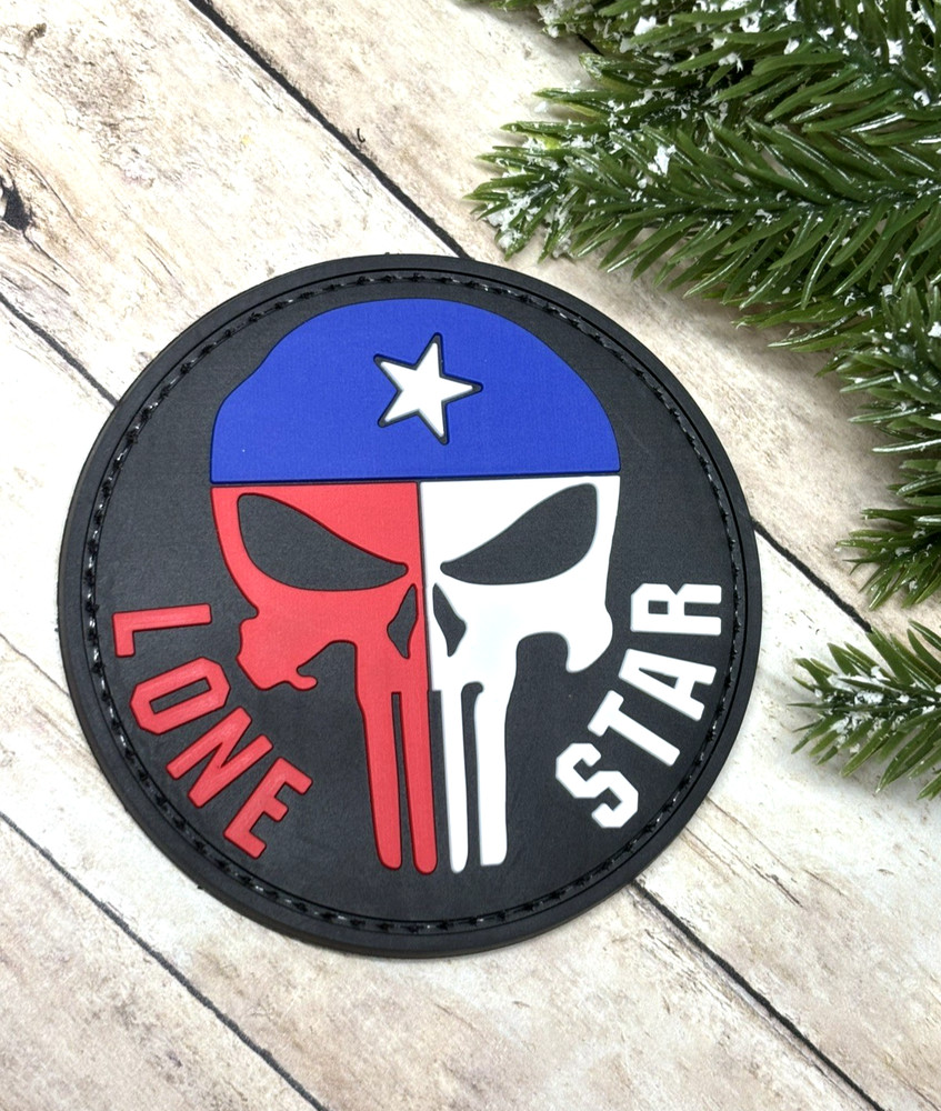 Punisher PVC Patch - Tactical Morale Patch - Punisher Lone Star Texas Patch