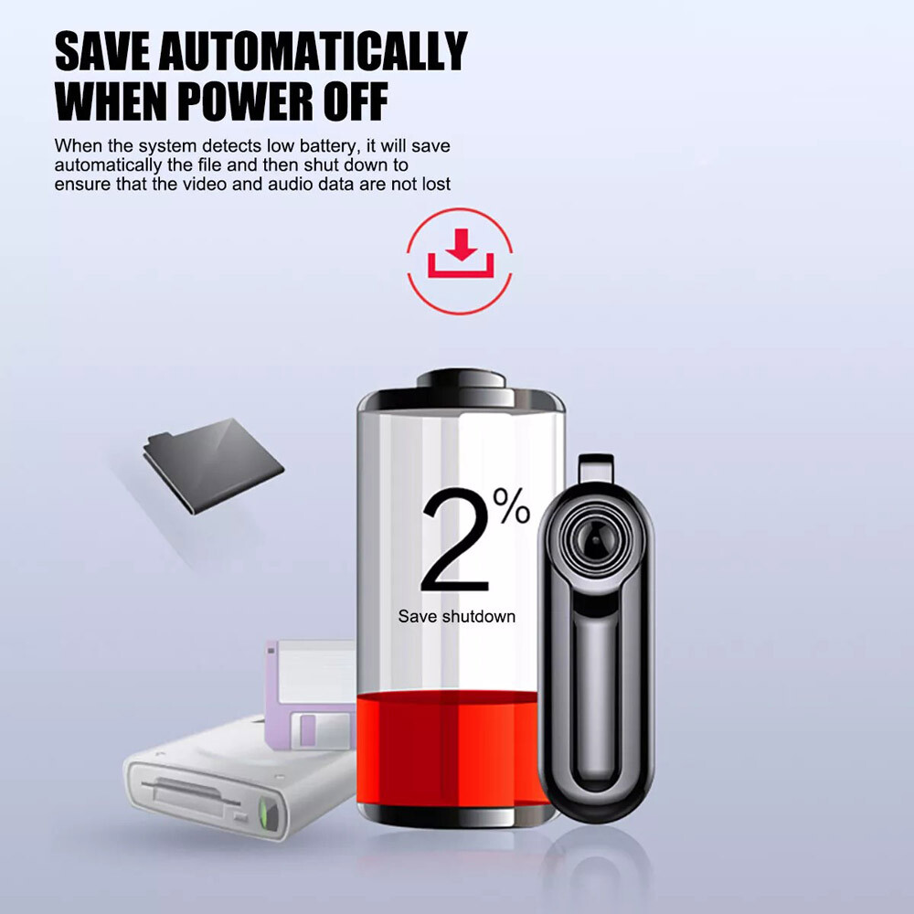 Mini Wearable Necklace Camera Full HD Video Audio Voice Recording Small Recorder