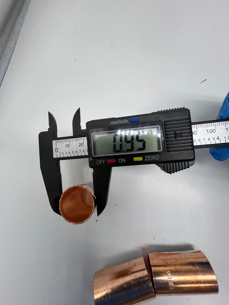 QTY 3 NIBCO Copper Sweat Coupling 1.61" Height 0.95" Diameter