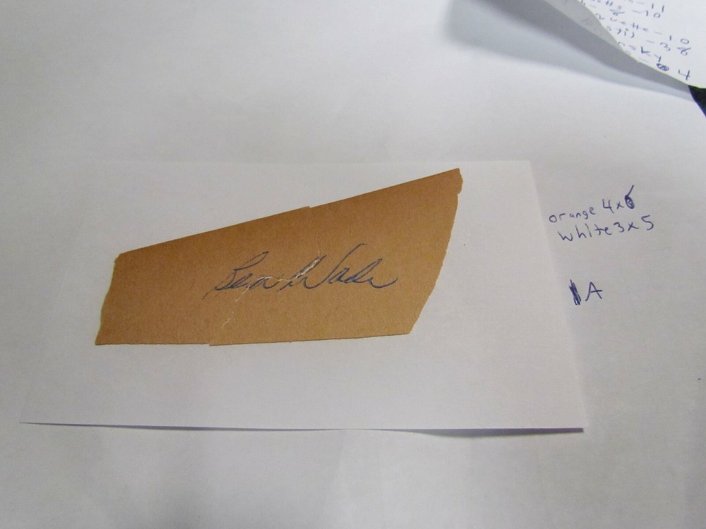 Ben Wade autographed Cut/Index Card