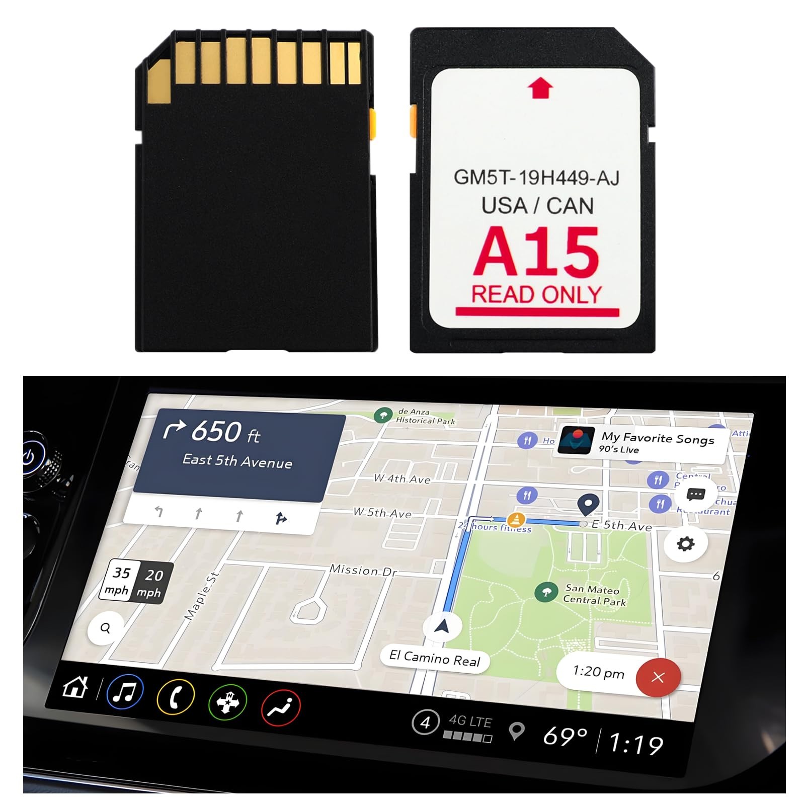 GM5T-19H449-AJ Navigation SD Card Sync 2 Ford Lincoln