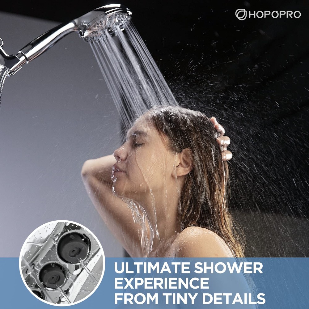 6-Mode High Pressure Handheld Shower Head Set, Consumer Reports Chrome