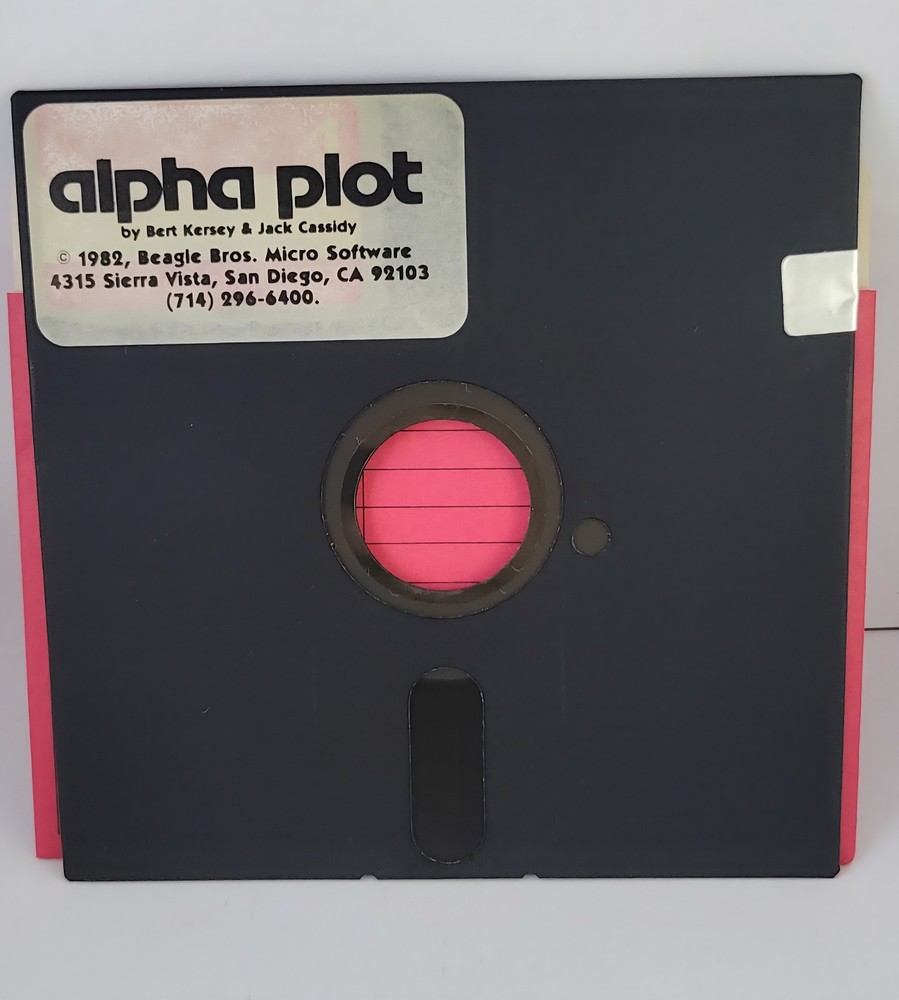 🍎Alpha Plot Apple II Software 1982 Beagle Bros Micro Software USA Excellent🐶