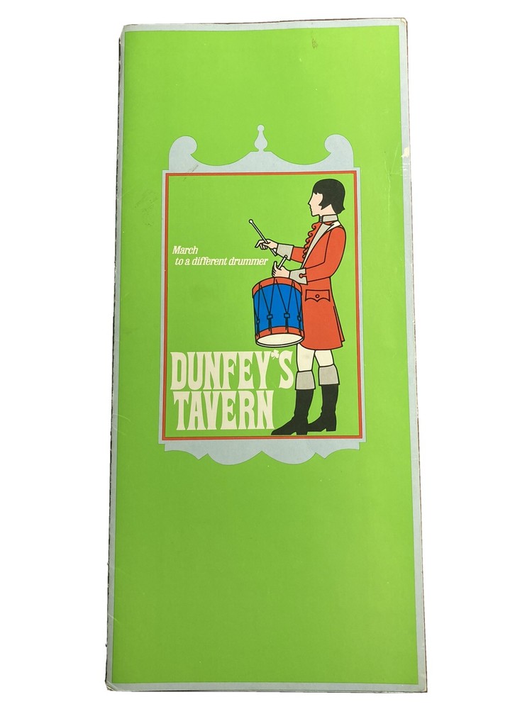 Dunfrey's Tavern Vintage Menu