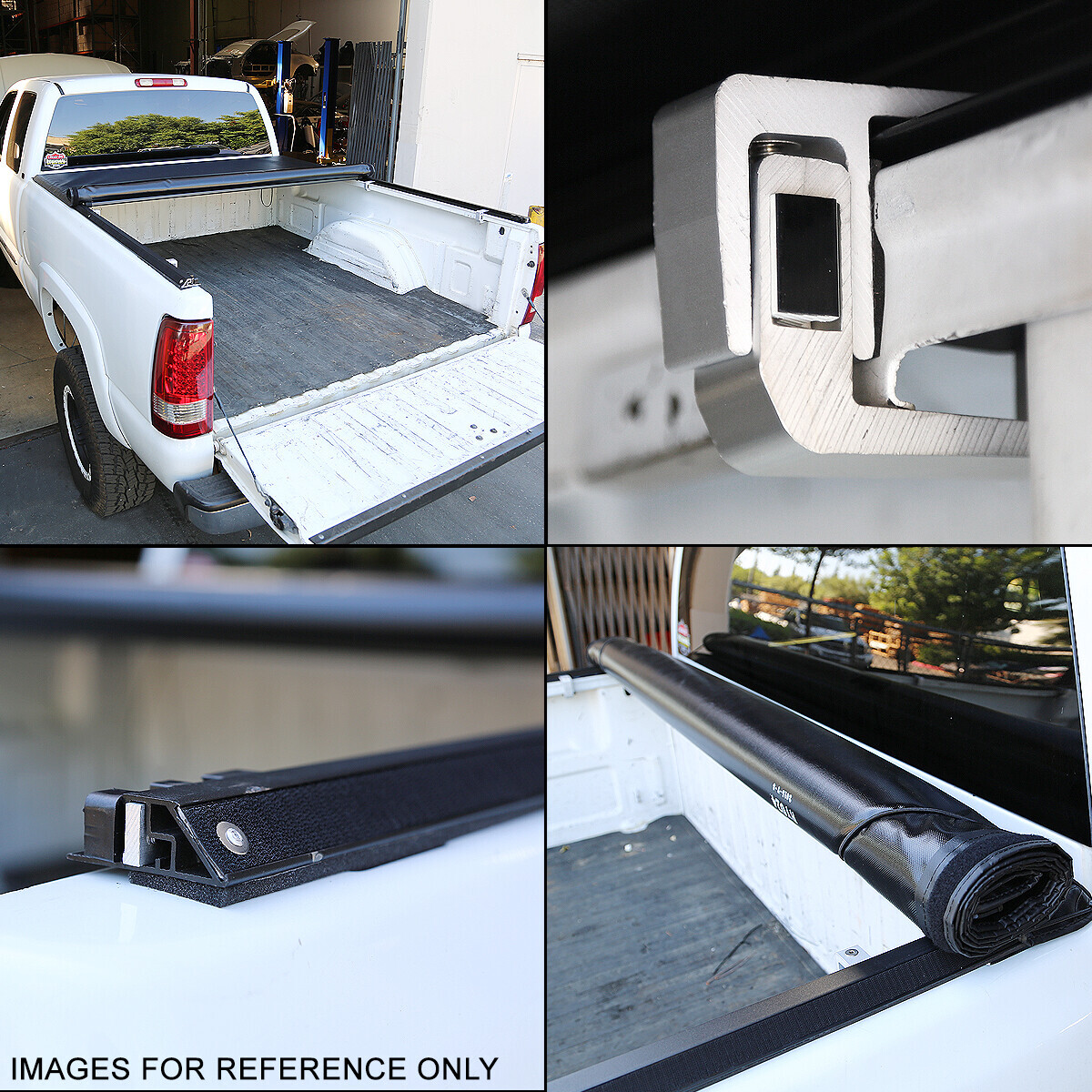 FOR 1994-2003 CHEVY S10/GMC SONOMA FLEETSIDE 6FT BED SOFT ROLL-UP TONNEAU COVER
