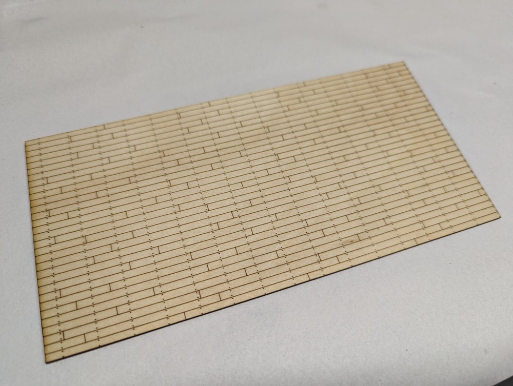 2 pcs O Scale Deck Material For Scratchbuilt Structure Dock Kit 1:48 Gauge Wood
