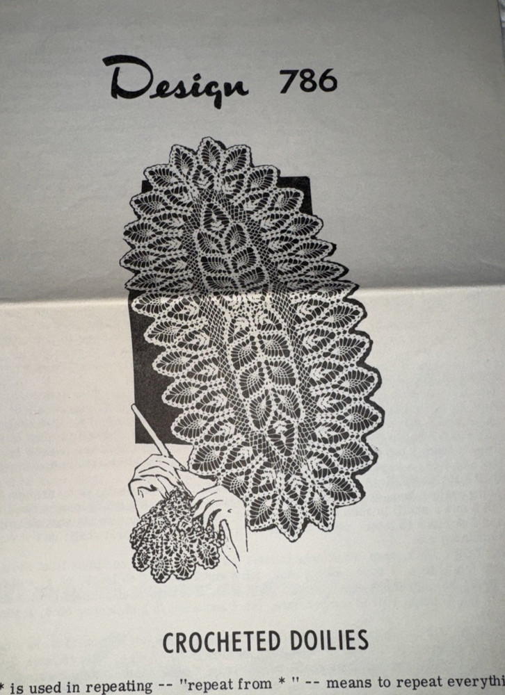 Vintage Grit Crochet Doily Patterns ~CHOICE ~Original Pattern