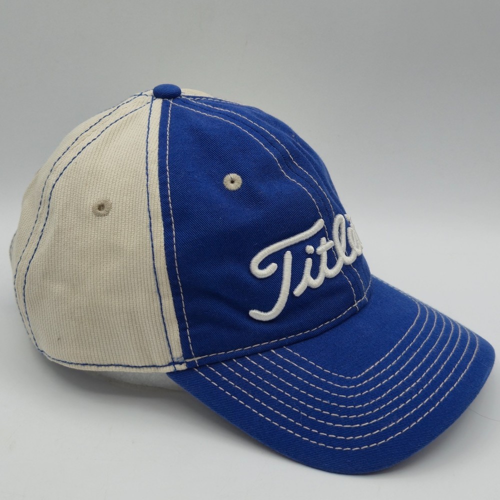 Titleist Blue White Script Logo Adjustable Strapback Golf Hat OSFA