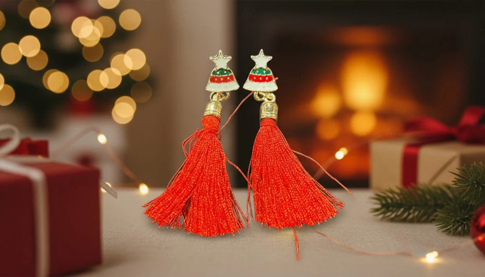 Merry Tree Tassel Earrings