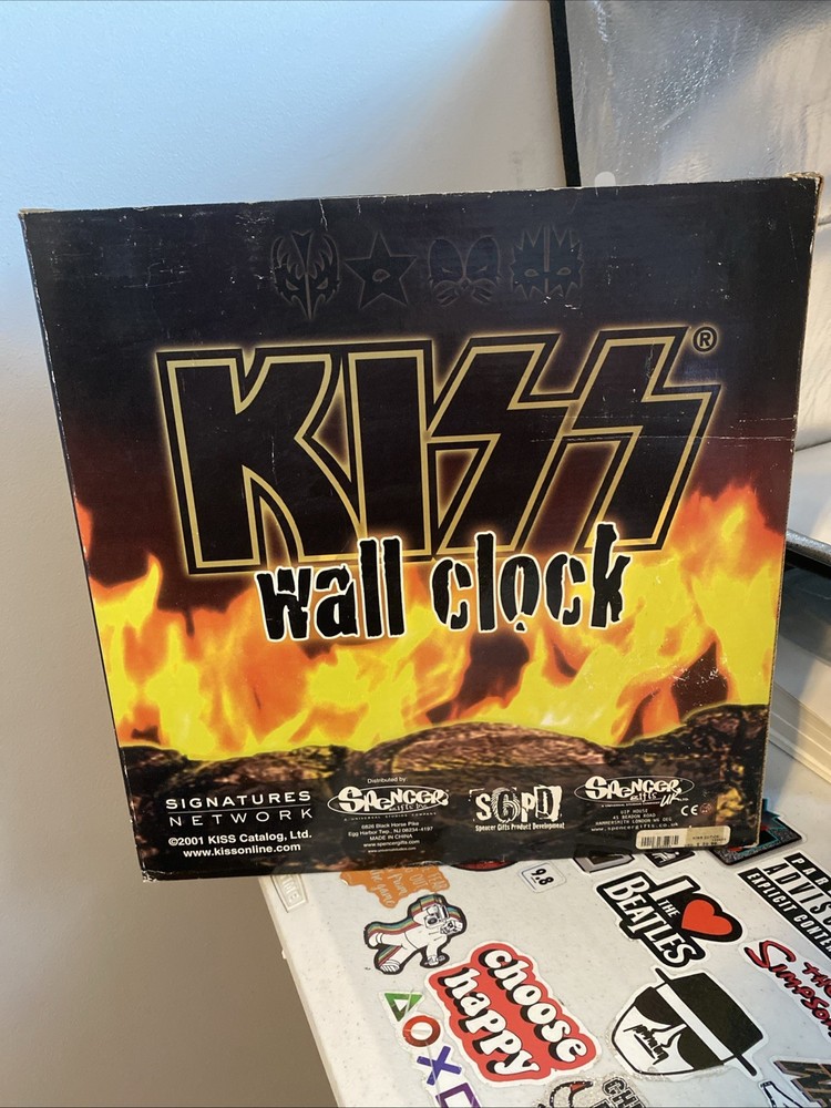 KISS Vintage 2001 SPENCER GIFTS WALL CLOCK-NEW-RARE