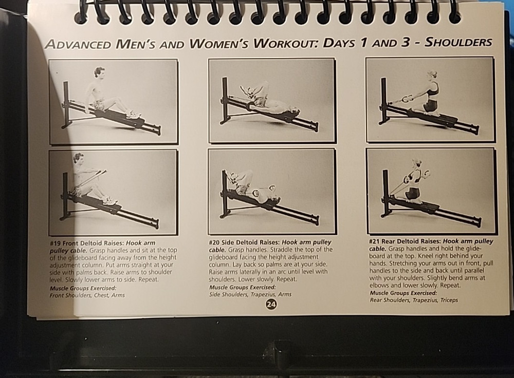Total Gym Ultimate Exercise Flip Chart Exercise Book Tower Mount Bottle Holder
