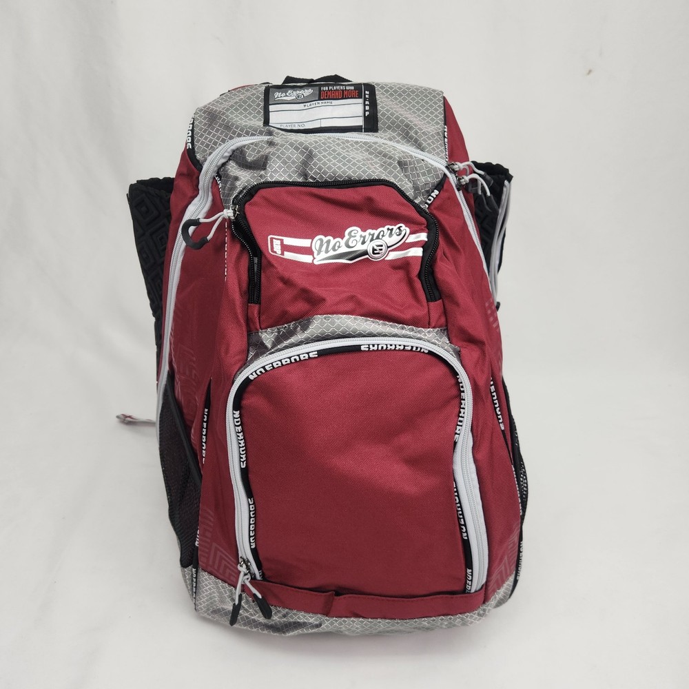 Baseball Softball Coaching Backpack Bat Bag "No Errors" ROYAL New w/ Tags *Read