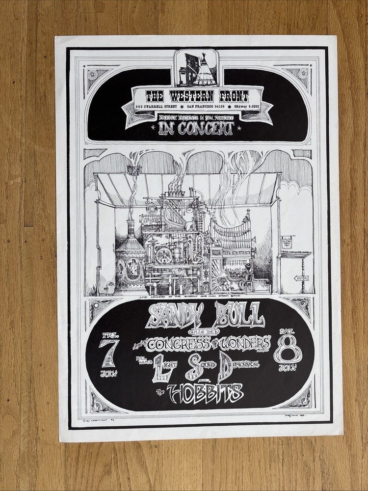 Fillmore Poster Era Greg Irons Western Front 1967