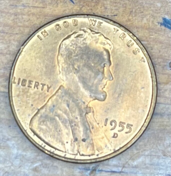 1955 D Lincoln Wheat Cent Penny