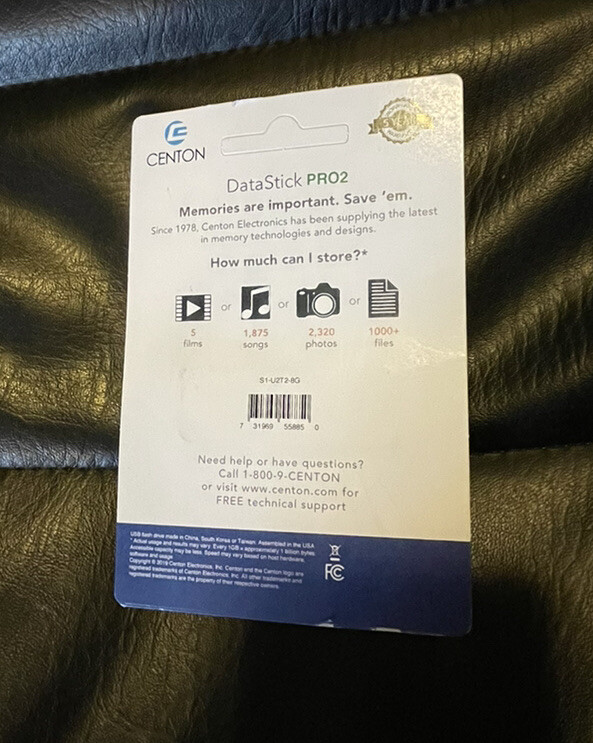 NIB Centon USB 2.0 Datastick Pro2 Black 8GB