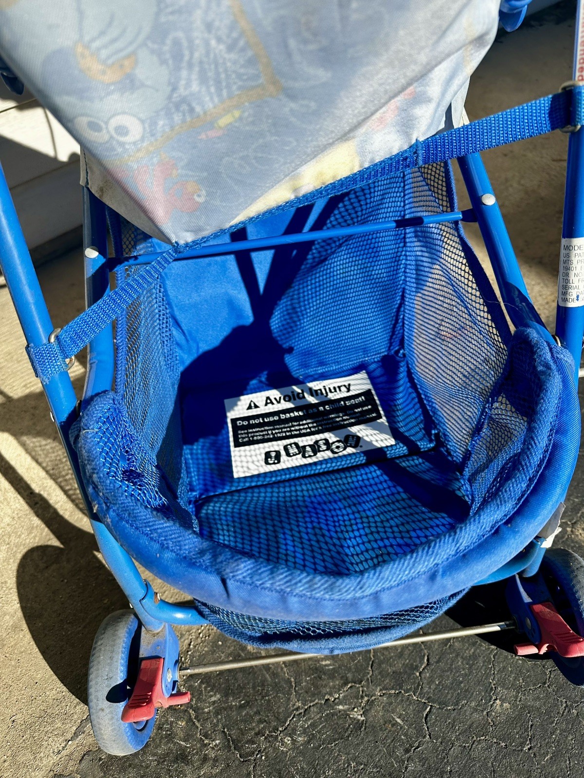 Vintage J.Mason Sesame Street Light Weight ELMO Skedaddle Stroller Cool!