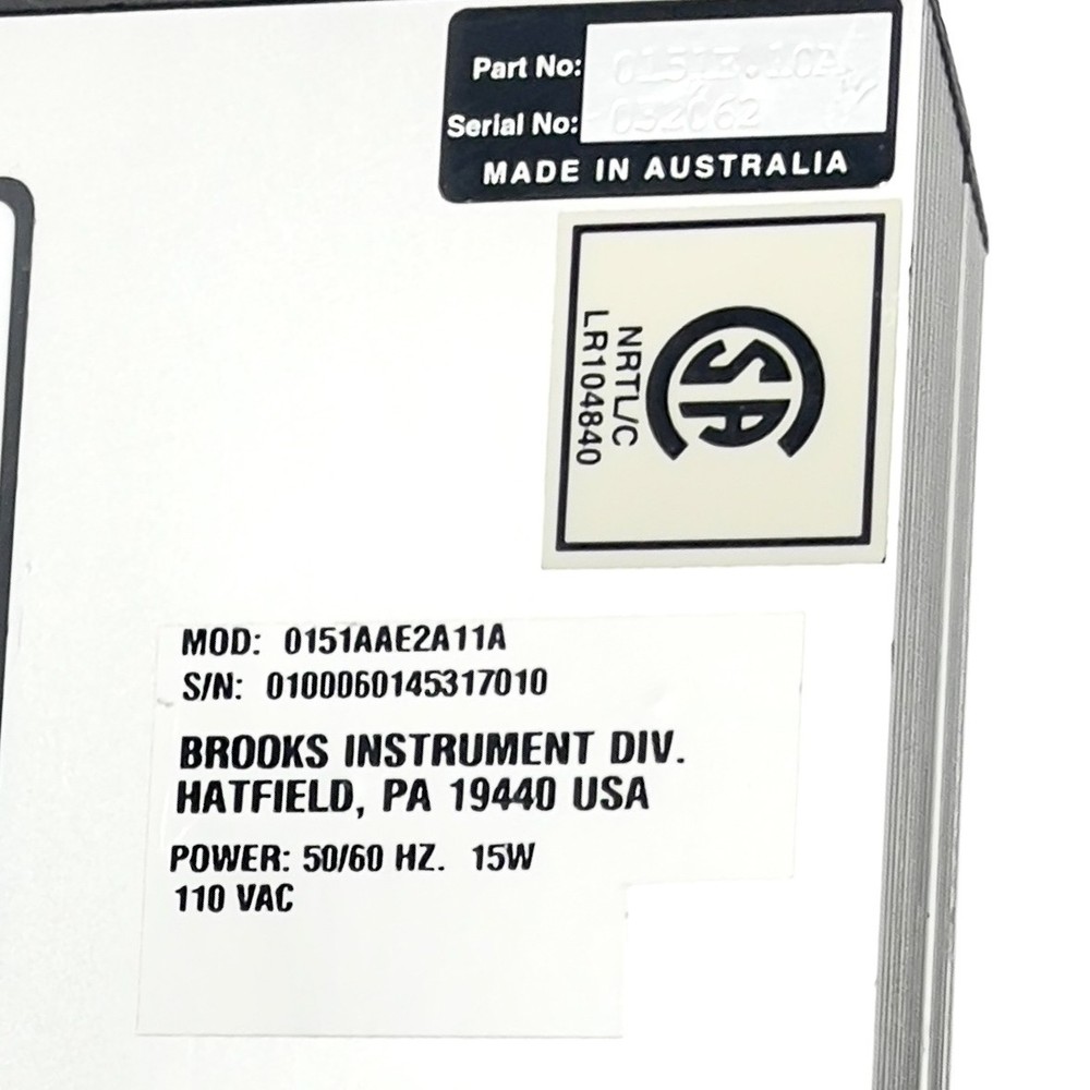 Brooks Instrument 0151E Mass Flow Controller / Readout Computer P/N 0151E-10A