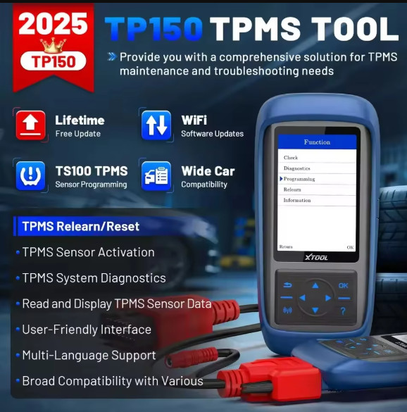 XTOOL TP150 TPMS Programming Tool Kit Universal TPMS Relearn/Reset/Activate