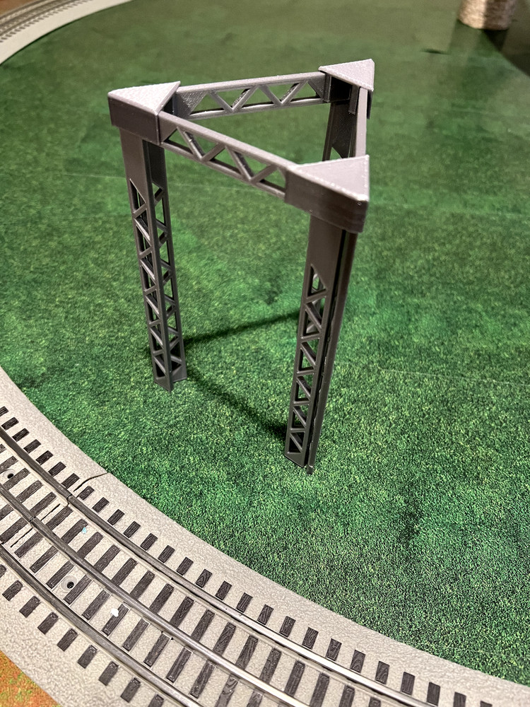 O Scale Three Sided Narrow Corner Trestle Platform for Elevated Train Curves