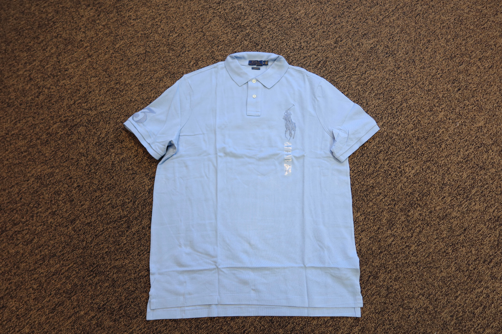 New Polo Ralph Lauren Men's Classic Fit BIG PONY Polo Shirt - Blue - LARGE