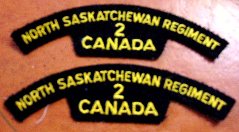 North Saskatchewan 2 Regiment pair badges flashes CANADA