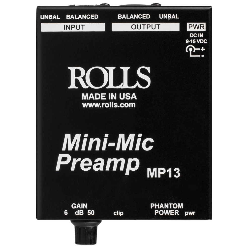rolls MP13 Mini Single Ch. Mic Preamp