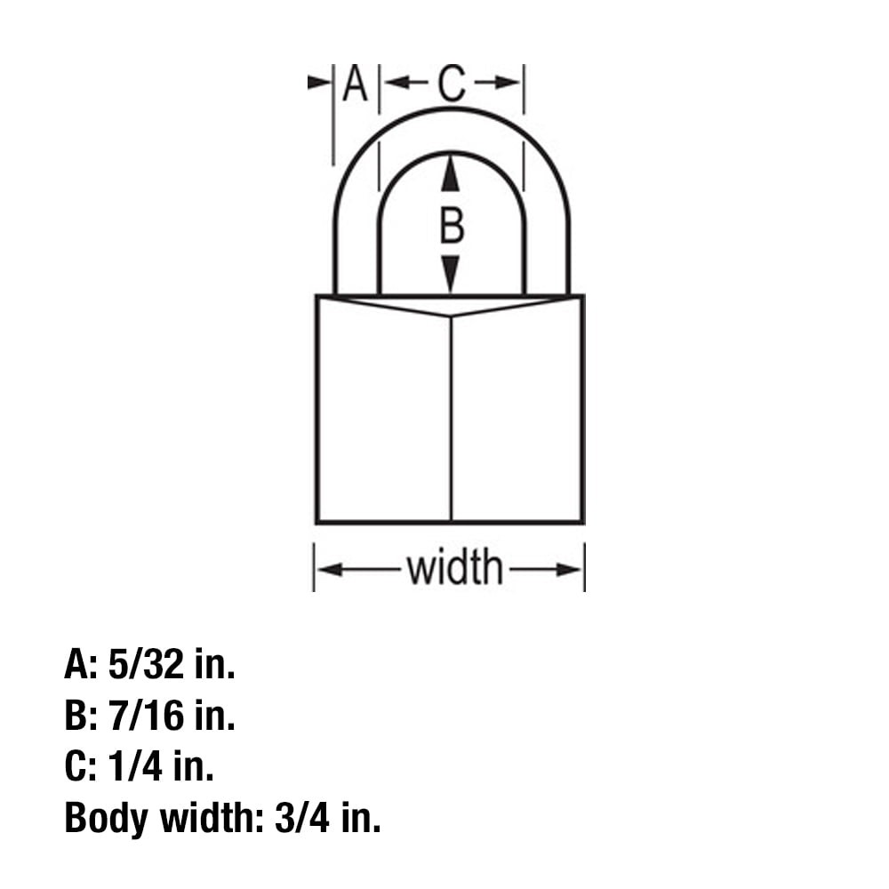 Covered Solid Body Padlock 3/4in Wide 4 pack