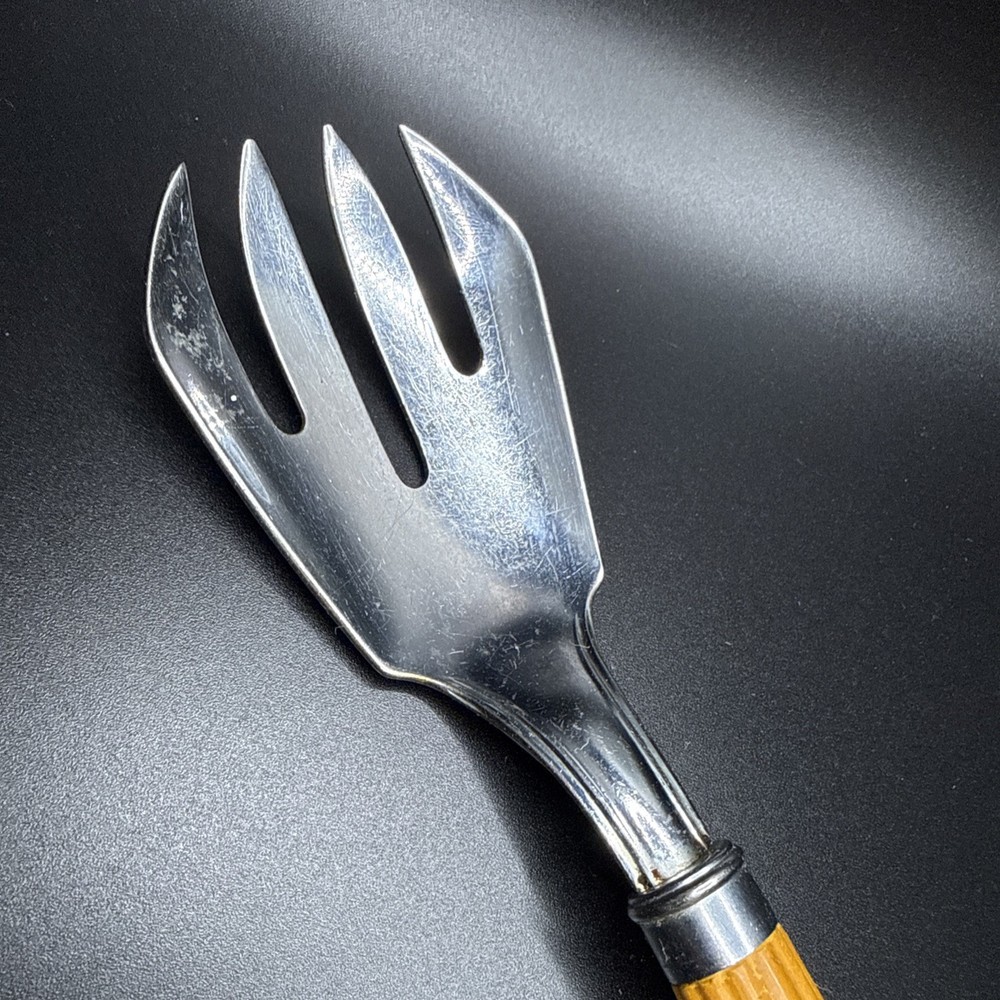 Vtg Chase Bakelite Fork Server ~ Mid Century Modern ~ 10.25”