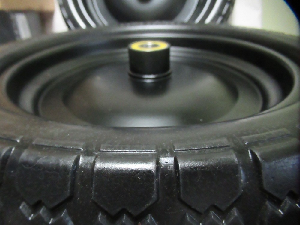 2 Pack 13" Flat free Solid Wheels with 5/8" Axle Bore Hole